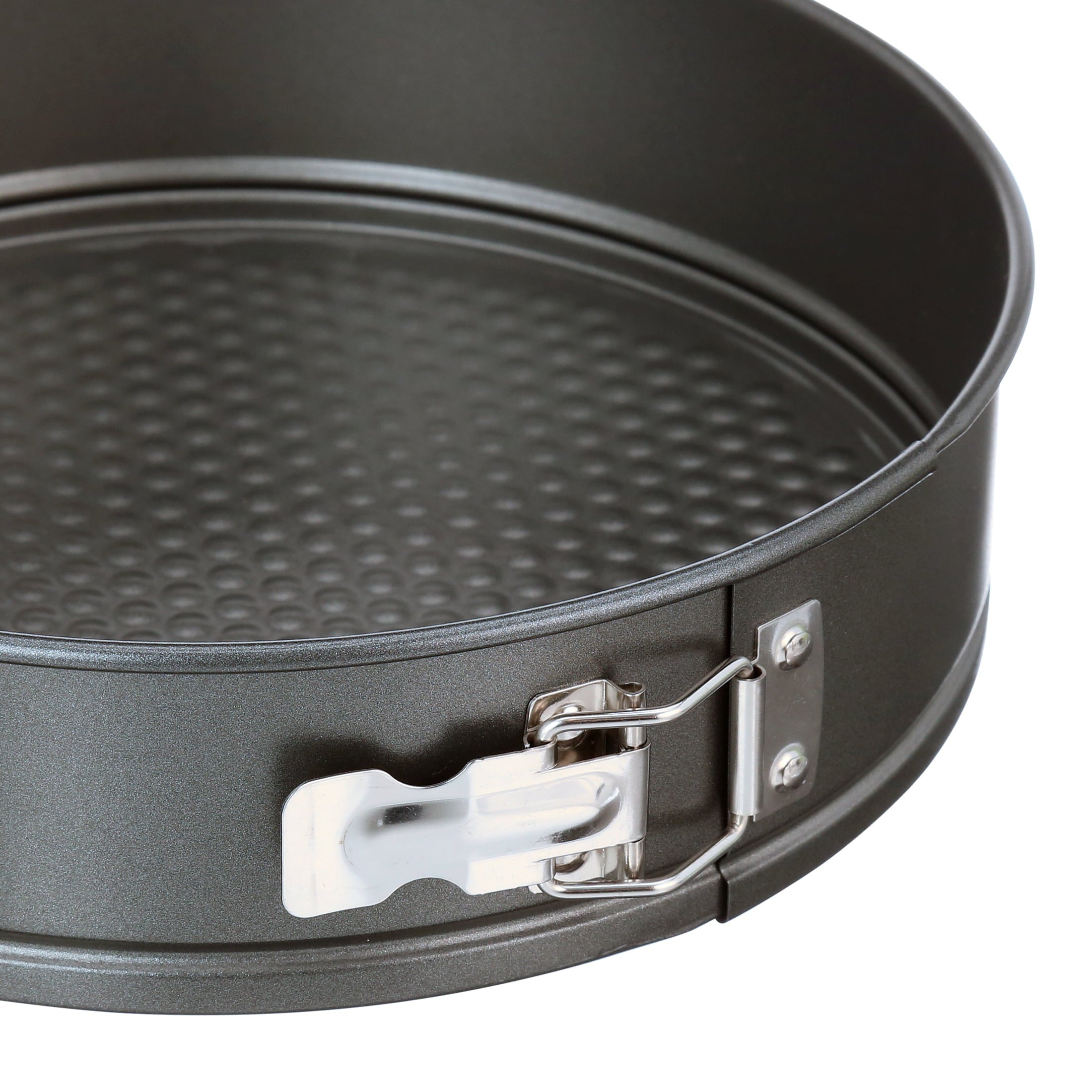 Mainstays, 8", 9", 10" Round Nonstick Carbon Steel Springform Cake Pans, Gray, Set of 3 - Image 4